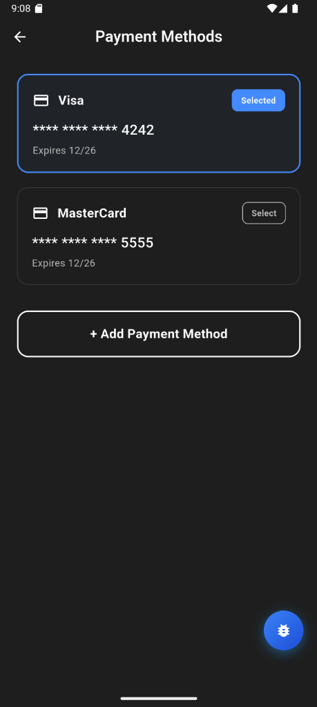 Payment Methods Dark